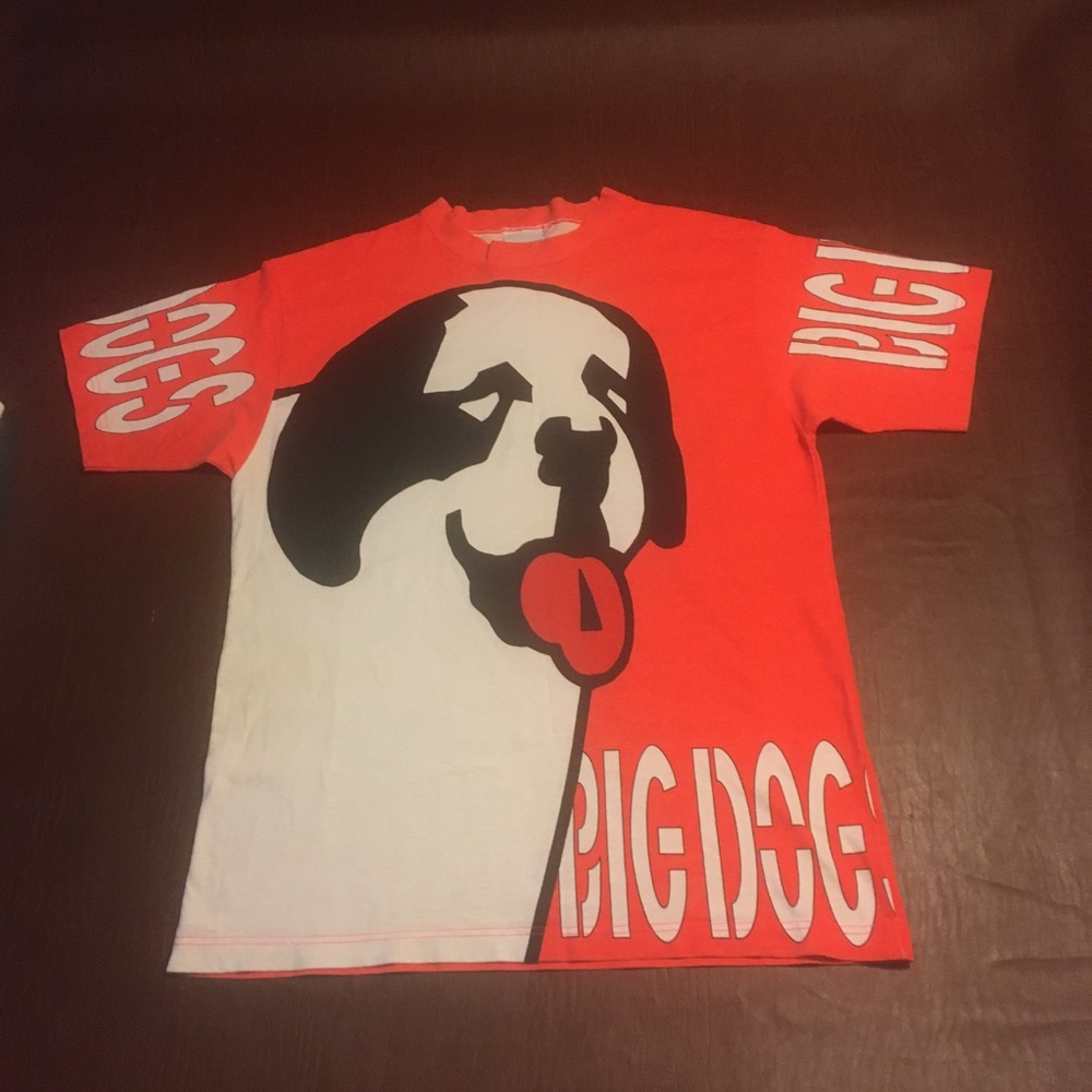Big Dogs | Shirts | Vintage Big Dogs Tee 9s Aop Xl | Poshmark